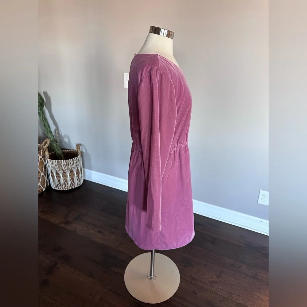 J. Crew Factory Dress Tulip Hem Velvet Wrap Special Occasion Guava Berry 14 - Picture 5 of 14